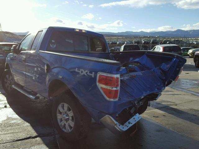 1FTFX1EF5CFB35369 - 2012 FORD F150 SUPER BLUE photo 3