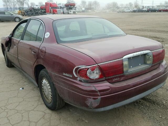 1G4HR54K9YU240083 - 2000 BUICK LESABRE LI BURGUNDY photo 3