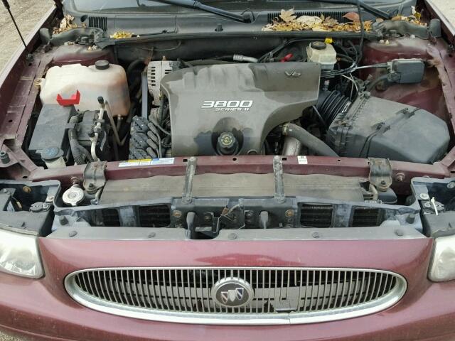 1G4HR54K9YU240083 - 2000 BUICK LESABRE LI BURGUNDY photo 7