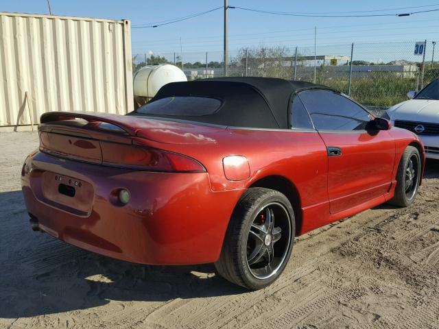 4A3AX55F2VE052957 - 1997 MITSUBISHI ECLIPSE SP RED photo 4