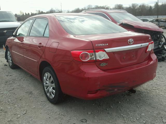 2T1BU4EE8CC915391 - 2012 TOYOTA COROLLA BA RED photo 3