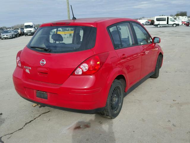 3N1BC13E49L440917 - 2009 NISSAN VERSA S RED photo 4