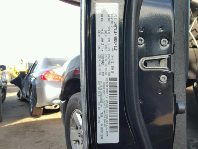 1D7RB1GP8BS632025 - 2011 DODGE RAM 1500 BLACK photo 10