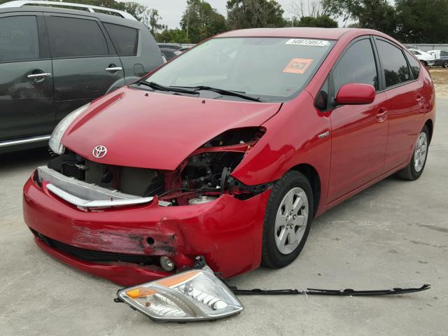 JTDKB20U897879480 - 2009 TOYOTA PRIUS RED photo 2