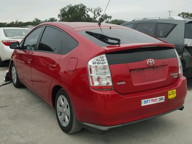 JTDKB20U897879480 - 2009 TOYOTA PRIUS RED photo 3