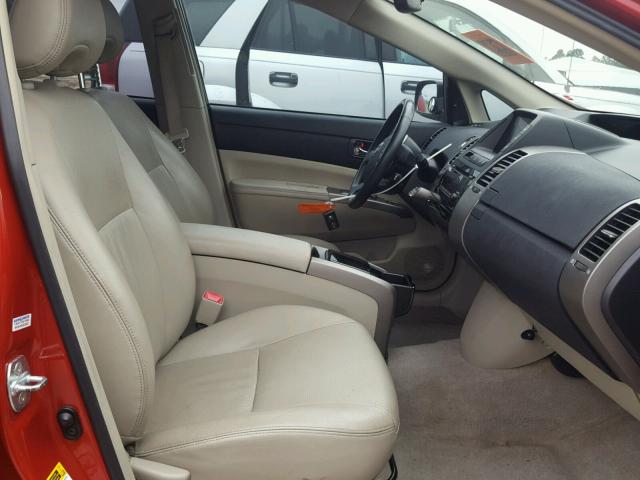 JTDKB20U897879480 - 2009 TOYOTA PRIUS RED photo 5