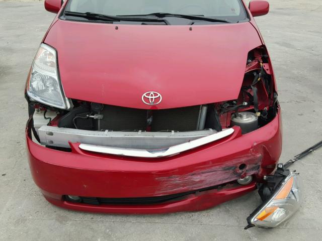 JTDKB20U897879480 - 2009 TOYOTA PRIUS RED photo 9