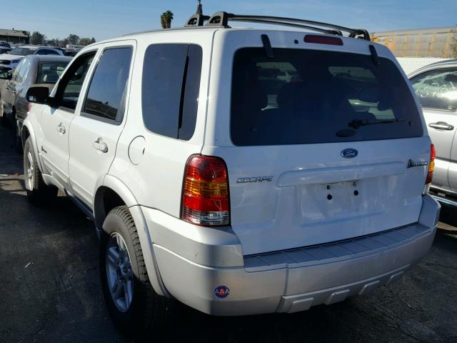 1FMCU95H76KA69409 - 2006 FORD ESCAPE HEV WHITE photo 3