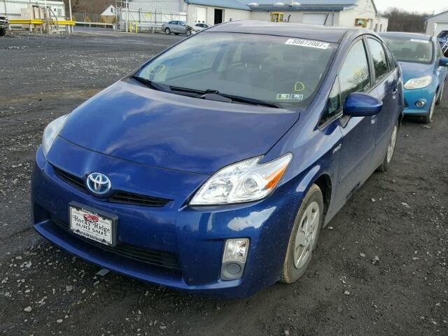 JTDKN3DU3A0180603 - 2010 TOYOTA PRIUS BLUE photo 2