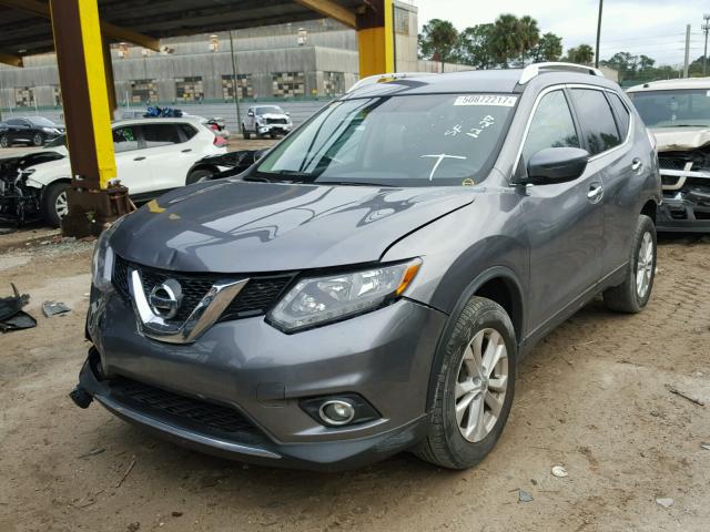 KNMAT2MT2GP670811 - 2016 NISSAN ROGUE S GRAY photo 2