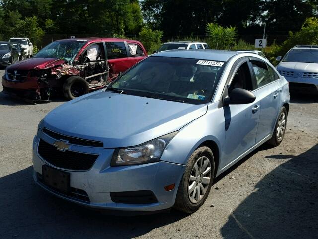 1G1PC5SH8B7203484 - 2011 CHEVROLET CRUZE LS BLUE photo 2