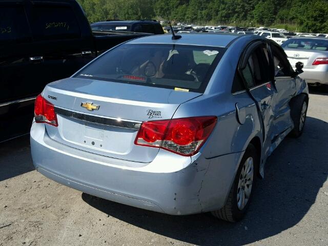 1G1PC5SH8B7203484 - 2011 CHEVROLET CRUZE LS BLUE photo 4