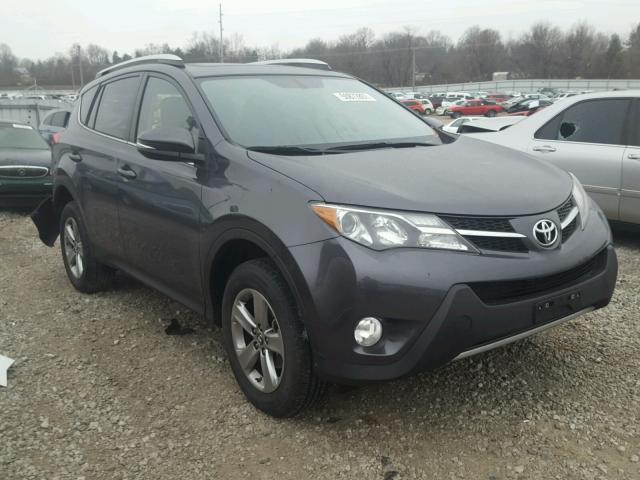 JTMRFREV3FJ020275 - 2015 TOYOTA RAV4 XLE GRAY photo 1