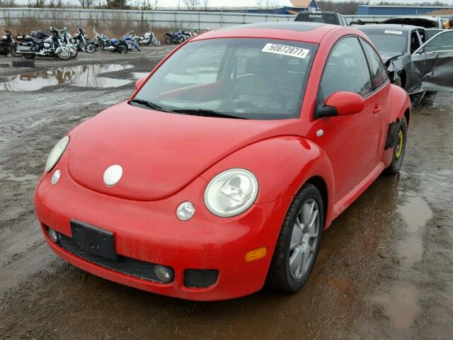 3VWFE21C82M431764 - 2002 VOLKSWAGEN NEW BEETLE RED photo 2