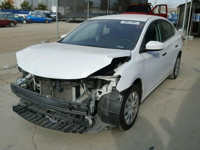 3N1AB7APXFY223392 - 2015 NISSAN SENTRA S WHITE photo 2