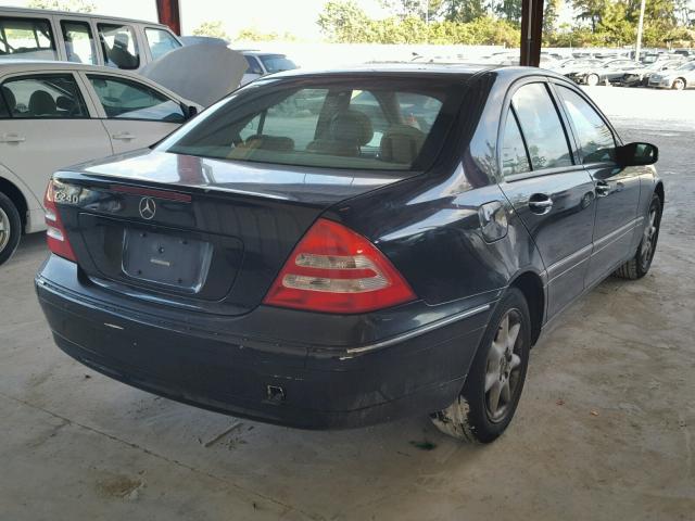 WDBRF61J03A473524 - 2003 MERCEDES-BENZ C 240 BLACK photo 4