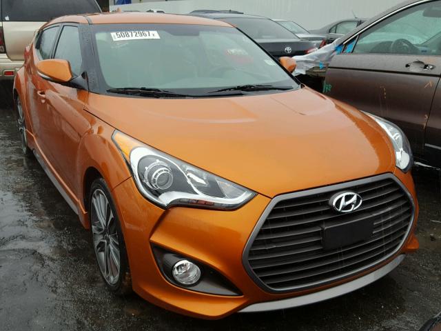 KMHTC6AE2GU302552 - 2016 HYUNDAI VELOSTER T ORANGE photo 1