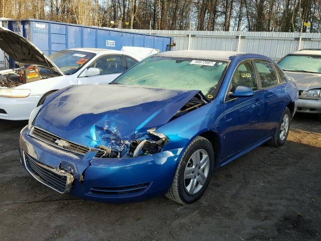 2G1WA5EK8A1112283 - 2010 CHEVROLET IMPALA LS BLUE photo 2