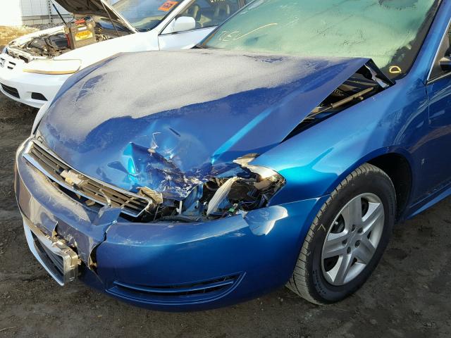 2G1WA5EK8A1112283 - 2010 CHEVROLET IMPALA LS BLUE photo 9