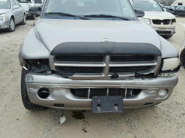 1B4HS28N71F564748 - 2001 DODGE DURANGO GRAY photo 9