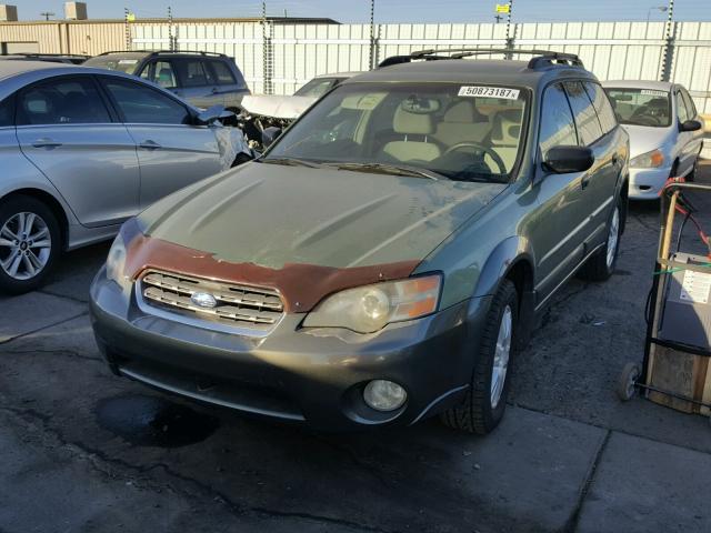 4S4BP61C057354773 - 2005 SUBARU LEGACY OUT GREEN photo 2