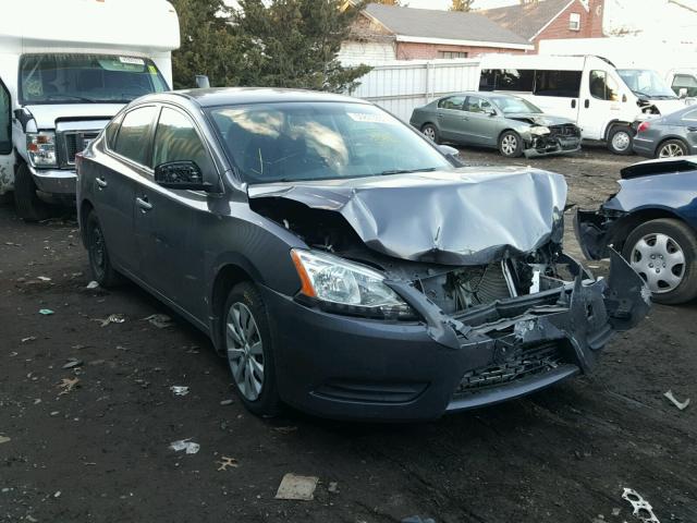 3N1AB7AP6DL691825 - 2013 NISSAN SENTRA S GRAY photo 1