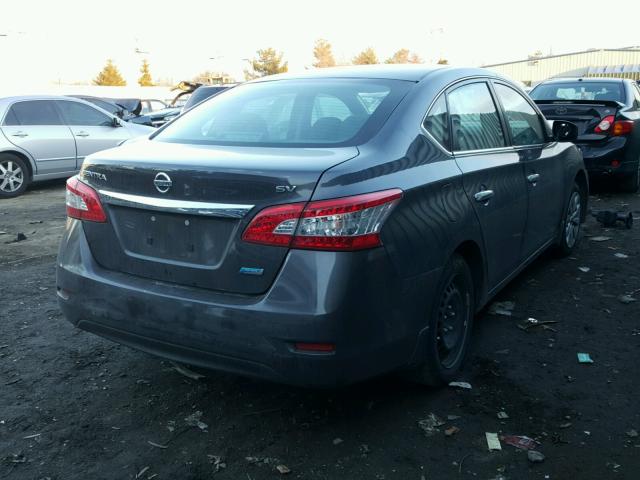 3N1AB7AP6DL691825 - 2013 NISSAN SENTRA S GRAY photo 4