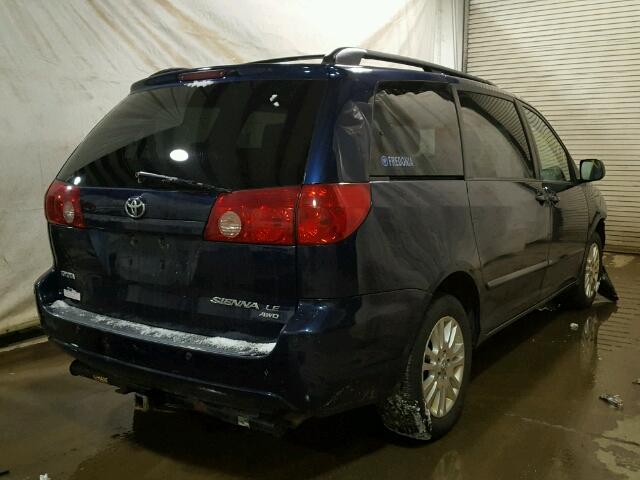 5TDBK23C77S006860 - 2007 TOYOTA SIENNA LE BLUE photo 4