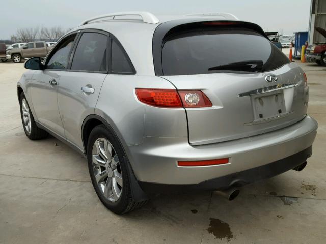 JNRAS08U64X109615 - 2004 INFINITI FX35 SILVER photo 3