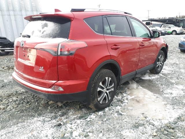 2T3BFREV6HW542534 - 2017 TOYOTA RAV4 LE RED photo 4