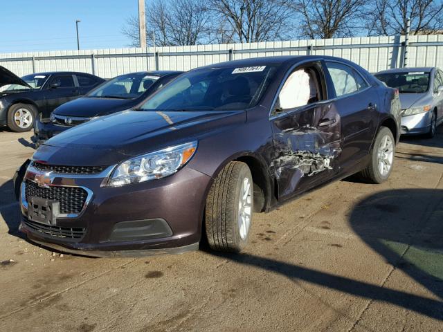 1G11C5SL8FF223739 - 2015 CHEVROLET MALIBU 1LT BROWN photo 2