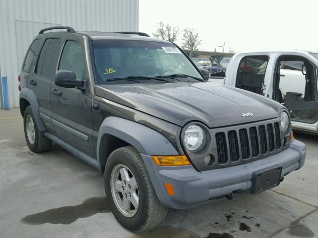 1J4GL48K35W707868 - 2005 JEEP LIBERTY SP CHARCOAL photo 1