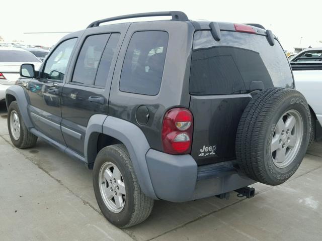1J4GL48K35W707868 - 2005 JEEP LIBERTY SP CHARCOAL photo 3