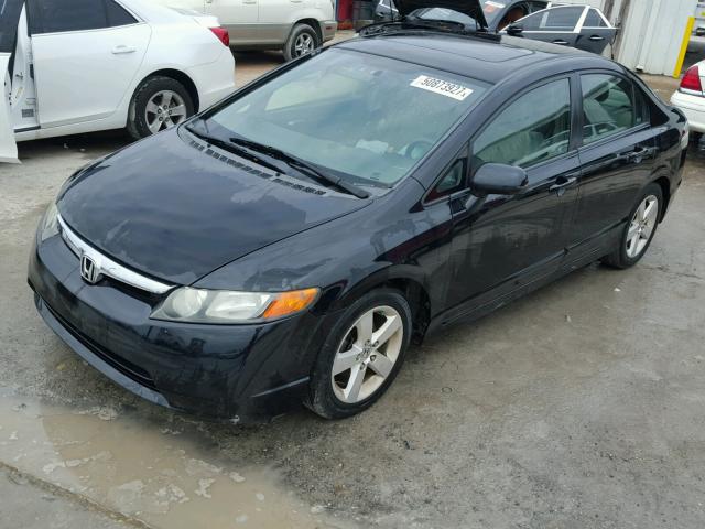 2HGFA16898H329623 - 2008 HONDA CIVIC EX BLACK photo 2