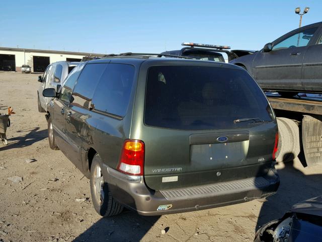 2FMZA53422BA16679 - 2002 FORD WINDSTAR S GREEN photo 3