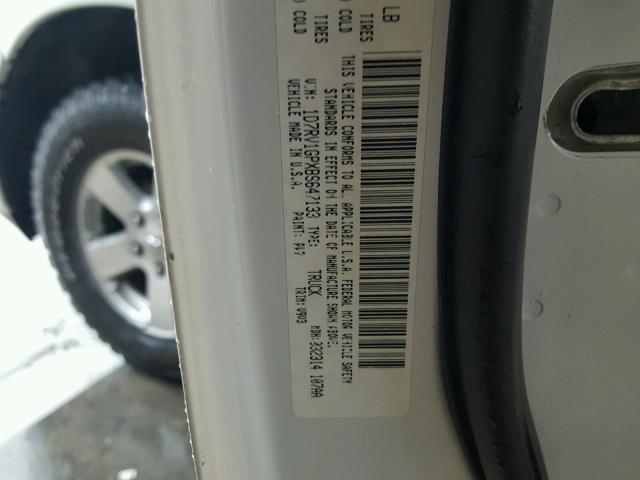 1D7RV1GPXBS647133 - 2011 DODGE RAM 1500 WHITE photo 10