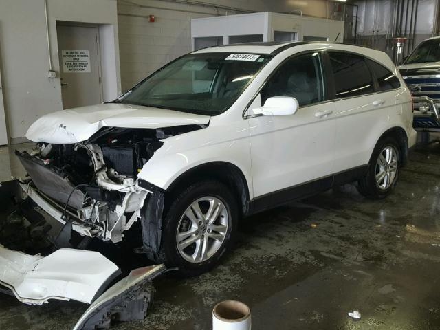 5J6RE4H73AL035658 - 2010 HONDA CR-V EXL WHITE photo 2