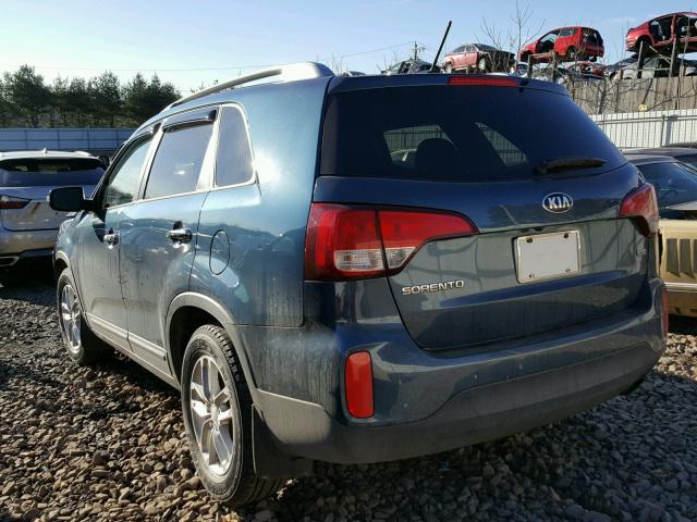 5XYKT4A66EG534051 - 2014 KIA SORENTO LX BLUE photo 3