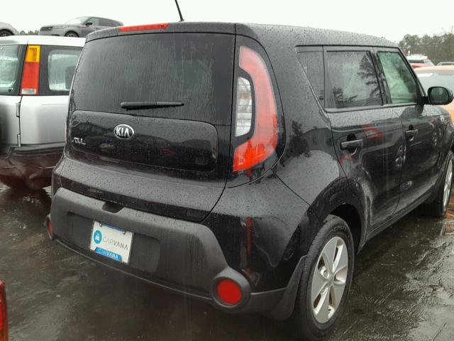 KNDJN2A26F7805826 - 2015 KIA SOUL BLACK photo 4