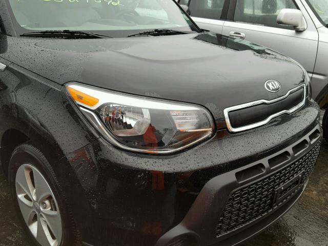 KNDJN2A26F7805826 - 2015 KIA SOUL BLACK photo 9