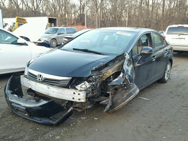 2HGFB2F94CH569456 - 2012 HONDA CIVIC EXL BLACK photo 2