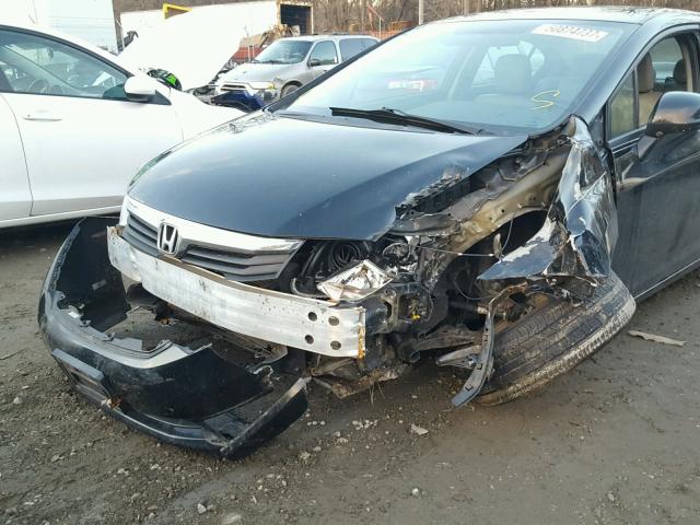 2HGFB2F94CH569456 - 2012 HONDA CIVIC EXL Czarny zdjęcie 9