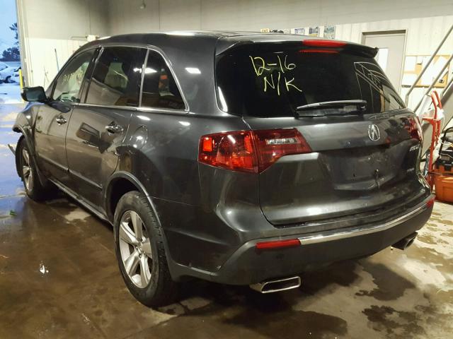 2HNYD2H35DH517405 - 2013 ACURA MDX TECHNO GRAY photo 3