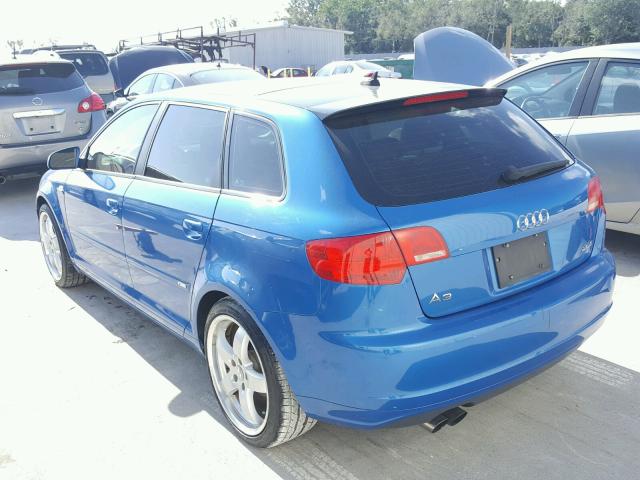 WAUHF78P68A193432 - 2008 AUDI A3 2.0 BLUE photo 3