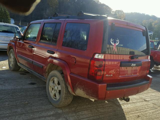 1J8HG48K46C245668 - 2006 JEEP COMMANDER MAROON photo 3