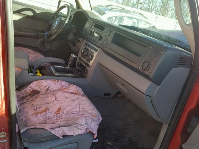 1J8HG48K46C245668 - 2006 JEEP COMMANDER MAROON photo 5