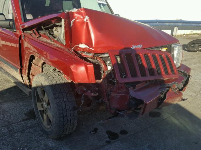 1J8HG48K46C245668 - 2006 JEEP COMMANDER MAROON photo 9