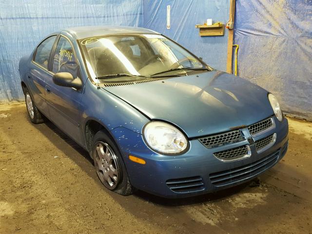 1B3ES56C74D522316 - 2004 DODGE NEON SXT BLUE photo 1