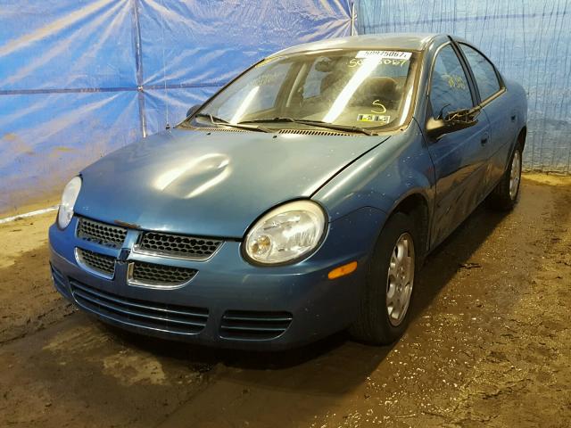 1B3ES56C74D522316 - 2004 DODGE NEON SXT BLUE photo 2