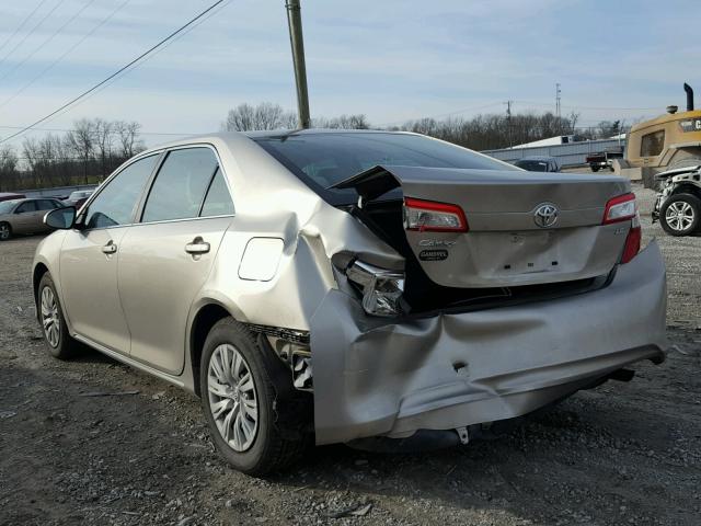 4T4BF1FK5DR318461 - 2013 TOYOTA CAMRY L BEIGE photo 3